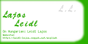 lajos leidl business card